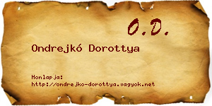 Ondrejkó Dorottya névjegykártya